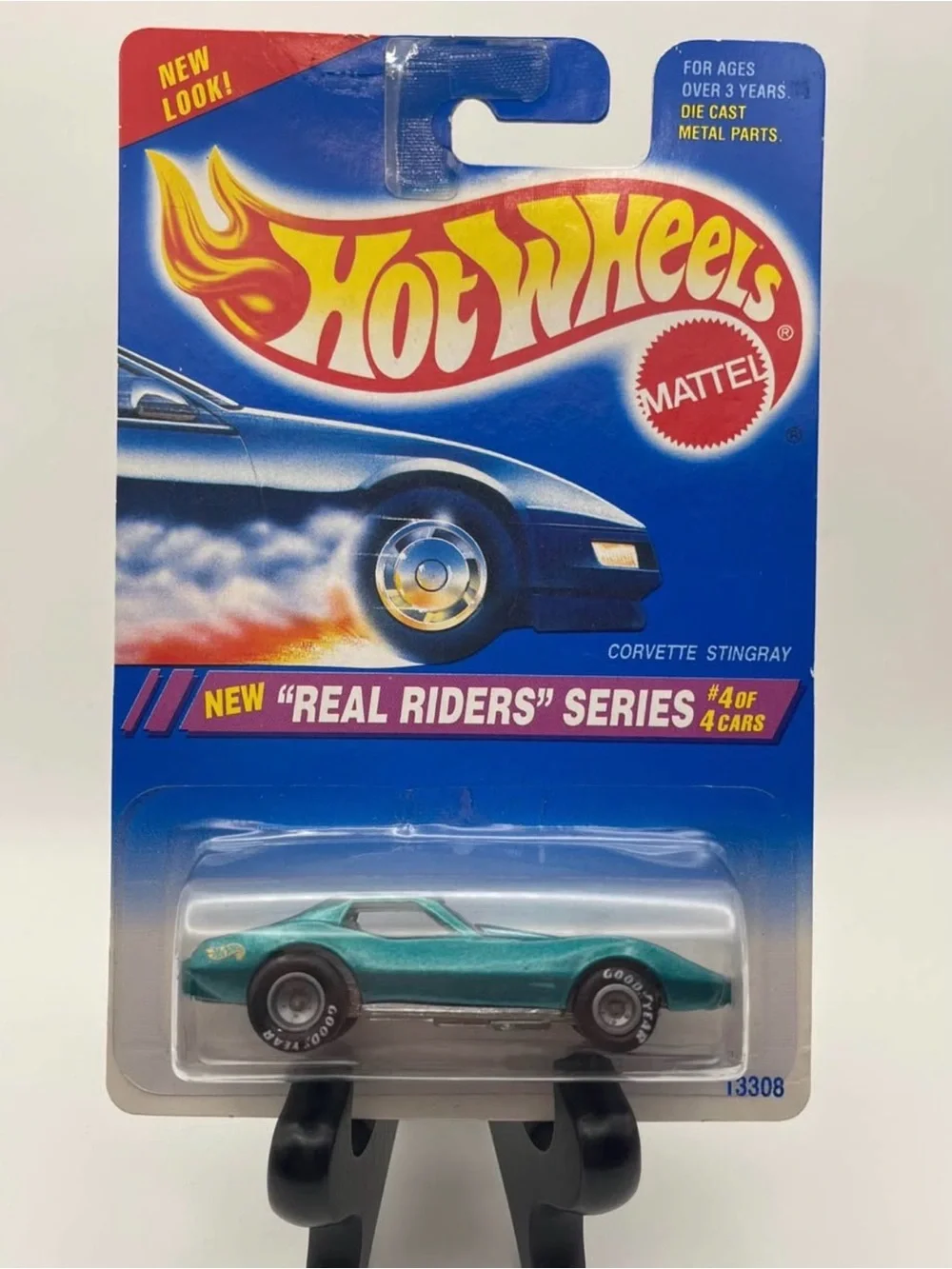 Hot Wheels 1994 Real Riders Series Corvette Stingray Aqua Green BEAUTIFUL
